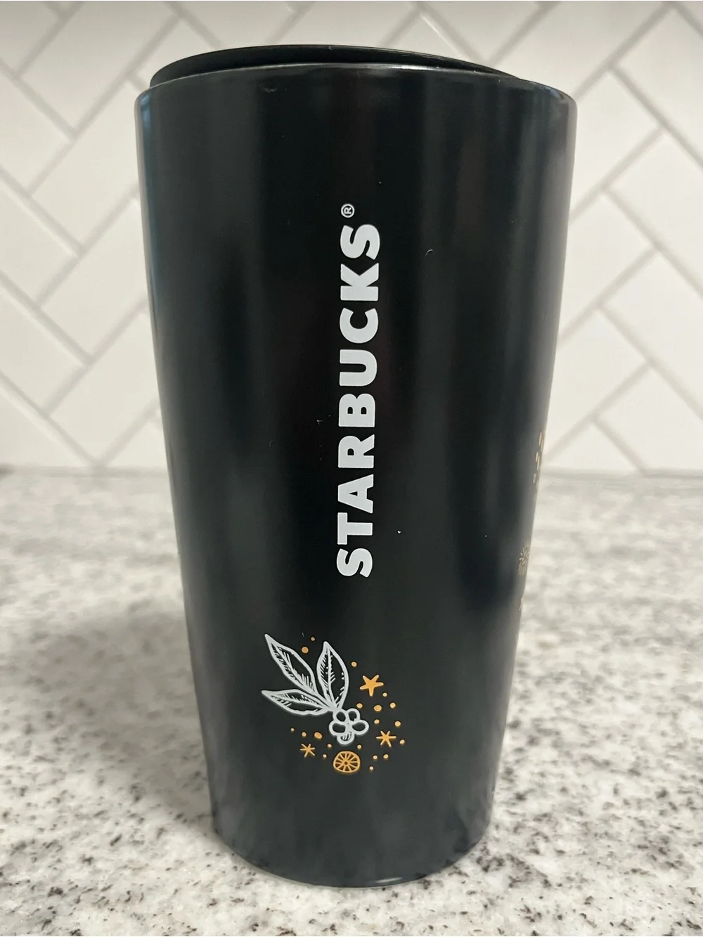 Starbucks 2019 Black Mermaid 12 oz Ceramic Travel Mug w/ Lid BUC19 Cup